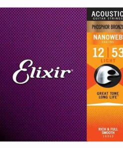 מיתרים לגיטרה אקוסטית אליקסיר - 12-53 -  Elixir 16052 NANOWEB Phosphor Bronze