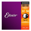 מיתרים לגיטרה אקוסטית אליקסיר - 12-56 -  Elixir 16077 NANOWEB Phosphor Bronze