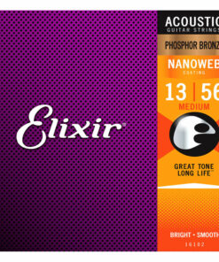 מיתרים לגיטרה אקוסטית אליקסיר - 13-56 -  Elixir 16102 NANOWEB Phosphor Bronze