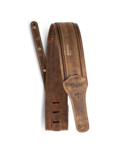 רצועה לגיטרה עור חום כהה טיילור Taylor Strap 4110-30 ,Wings Strap Leather