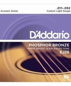 מיתרים לגיטרה אקוסטית דדריו - Daddario Phosphor Bronze EJ26 Acoustic Guitar Strings - 11-52