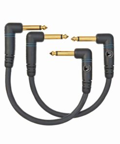 זוג כבלים לאפקטים 0.15m דדריו - Daddario PW-PRA-205 Planet Waves 2pack - 0.5