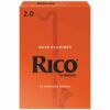 10 עלים לקלרינט בס מס' 2.0 ריקו -  Rico REA1020 Bass Clarinet 2.0 Reeds 10Pack