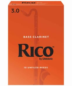 10 עלים לקלרינט בס מס' 3.0 ריקו -  Rico REA1030 Bass Clarinet 3.0 Reeds 10Pack