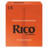 10 עלים לסקסופון סופרן מס' 1.5 ריקו - Rico RIA1015 Soprano Saxophone 1.5 Reeds 10Pack