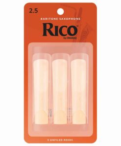 3 עלים לסקסופון בריטון מס' 2.5 ריקו -  Rico RLA0325 Baritone Saxophone 2.5 Reeds 3Pack